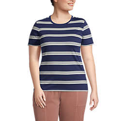 Women's Plus Size Relaxed Supima Cotton Short Sleeve Crewneck T-Shirt, Front