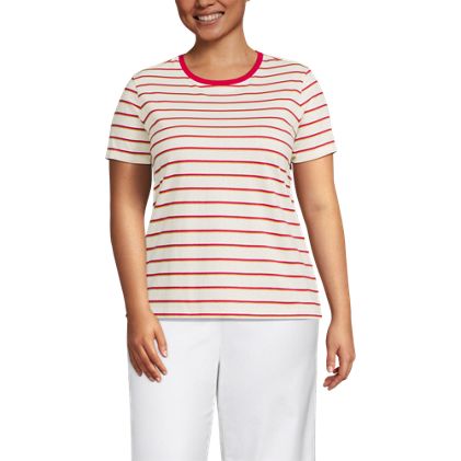 Women's Plus Size Relaxed Supima Cotton Crew Neck T-Shirt - image 1