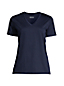 Supima Kurzarm-Shirt mit V-Ausschnitt für Damen