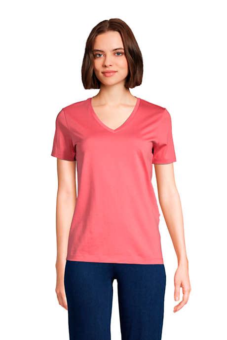Women's Relaxed Supima Cotton Short Sleeve V-Neck T-Shirt