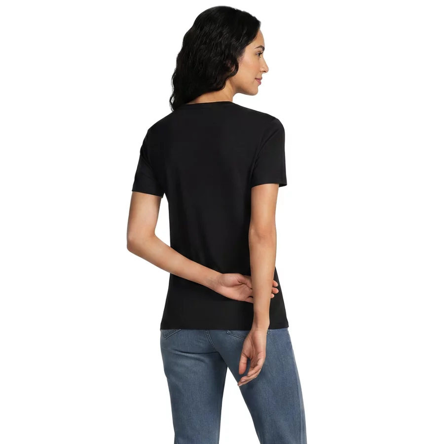 School Uniform Women's Supima Cotton V Neck T Shirt view 4