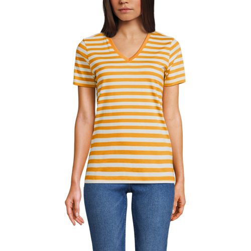 Women's Relaxed Supima Cotton V-Neck T-Shirt, Front