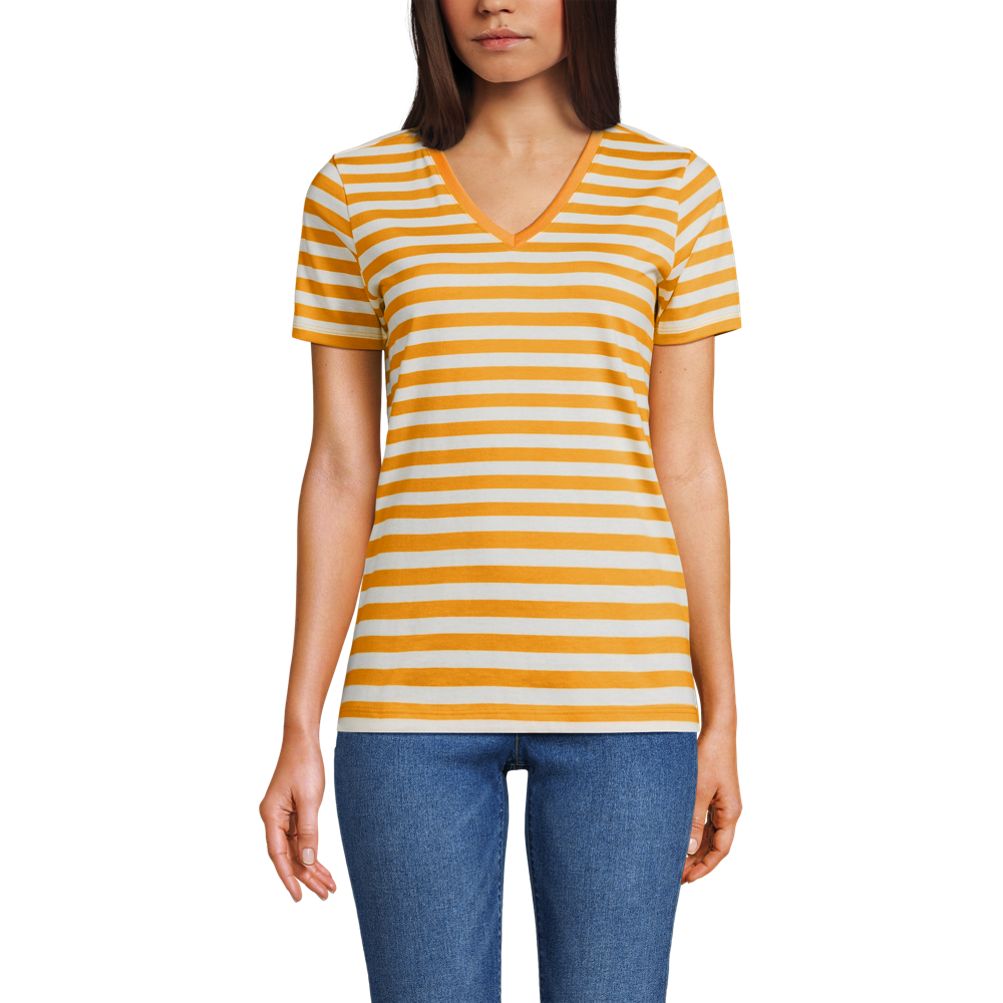 Supima Cotton V-Neck T-Shirt | Lands' End