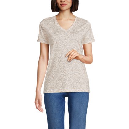 Women's Relaxed Supima Cotton V-Neck T-Shirt - image 4