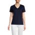 Women's Petite Relaxed Supima Cotton V-Neck T-Shirt, Front
