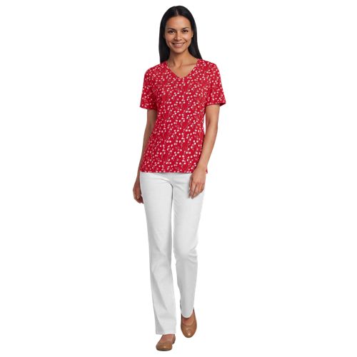 Compass Red Wispy Floral