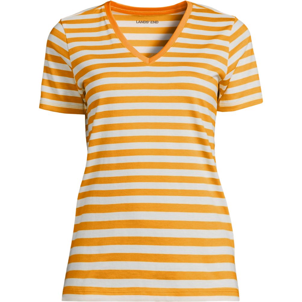 Supima Cotton V-Neck T-Shirt | Lands' End
