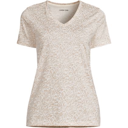 Women's Relaxed Supima Cotton V-Neck T-Shirt - image 1