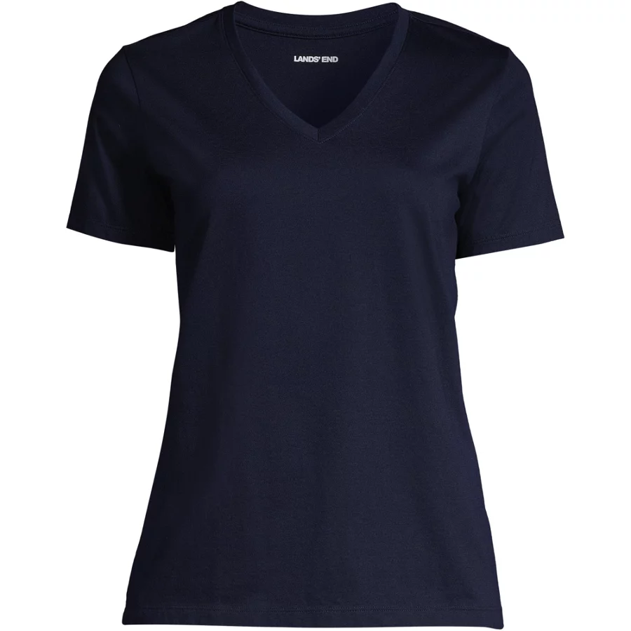 School Uniform Women's Supima Cotton V Neck T Shirt