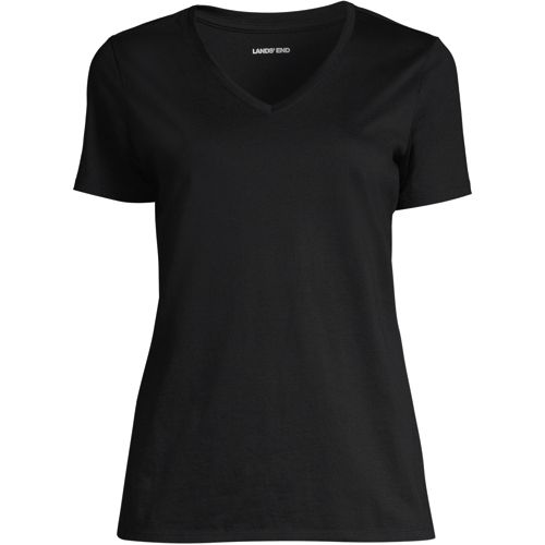 Women's Relaxed Supima Cotton Short Sleeve V-Neck T-Shirt