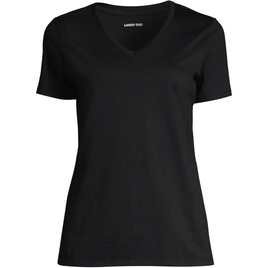 School Uniform Women's Supima Cotton V Neck T Shirt view 1