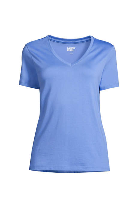 Women's Relaxed Supima Cotton Short Sleeve V-Neck T-Shirt