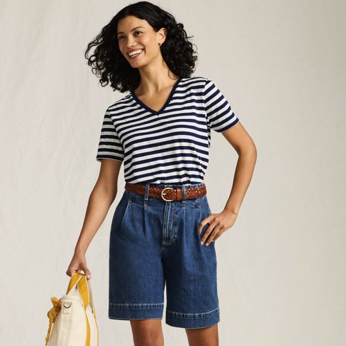Women's Relaxed Supima Cotton V-Neck T-Shirt