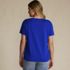 Women's Petite Relaxed Supima Cotton V-Neck T-Shirt, Back