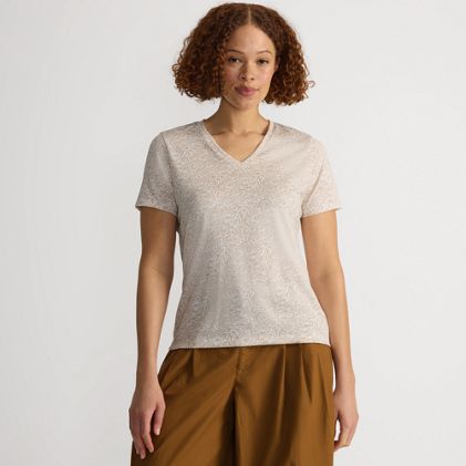 Women's Relaxed Supima Cotton V-Neck T-Shirt - image 3