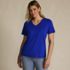 Women's Petite Relaxed Supima Cotton V-Neck T-Shirt, Front