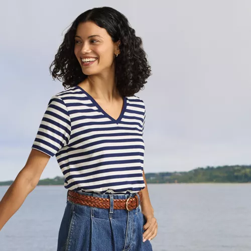 Supima Cotton V-Neck T-Shirt, alternative image