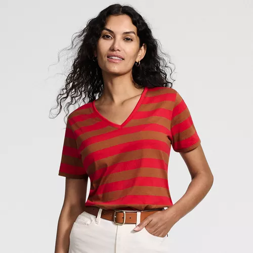 Supima Cotton V-neck T-Shirt, alternative image