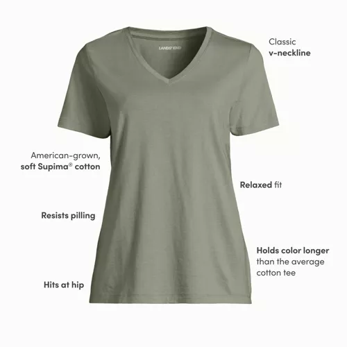 Supima Cotton V-Neck T-Shirt, alternative image