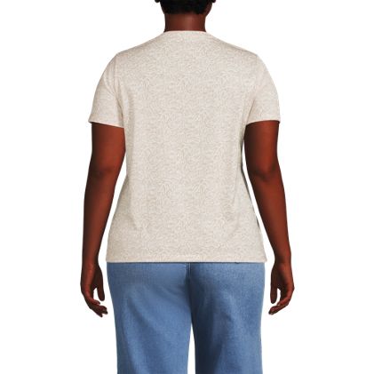 Women's Plus Size Relaxed Supima Cotton V-Neck T-Shirt - image 2