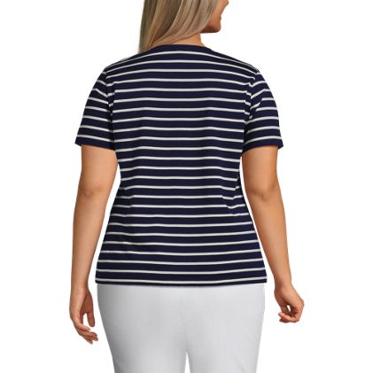 Women's Plus Size Relaxed Supima Cotton V-Neck T-Shirt - image 3
