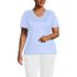 Women's Plus Size Relaxed Supima Cotton V-Neck T-Shirt, Front