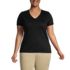 Women's Plus Size Relaxed Supima Cotton V-Neck T-Shirt, Front