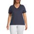 Women's Plus Size Relaxed Supima Cotton V-Neck T-Shirt, Front