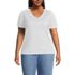 Women's Plus Size Relaxed Supima Cotton V-Neck T-Shirt, Front
