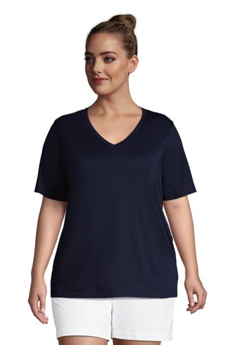 plus size red v neck t shirt