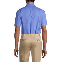 Men's Short Sleeve Straight Collar Broadcloth Shirt, Back