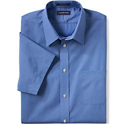 Men's Big and Tall Short Sleeve Straight Collar Broadcloth Shirt, alternative image