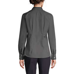 Women's Long Sleeve No Iron Broadcloth Shirt, Back