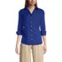 Women's Petite 3/4 Sleeve No Iron Broadcloth Shirt, Front