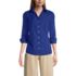 Women's Petite 3/4 Sleeve No Iron Broadcloth Shirt, Front