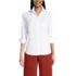 Women's Petite 3/4 Sleeve No Iron Broadcloth Shirt, Front