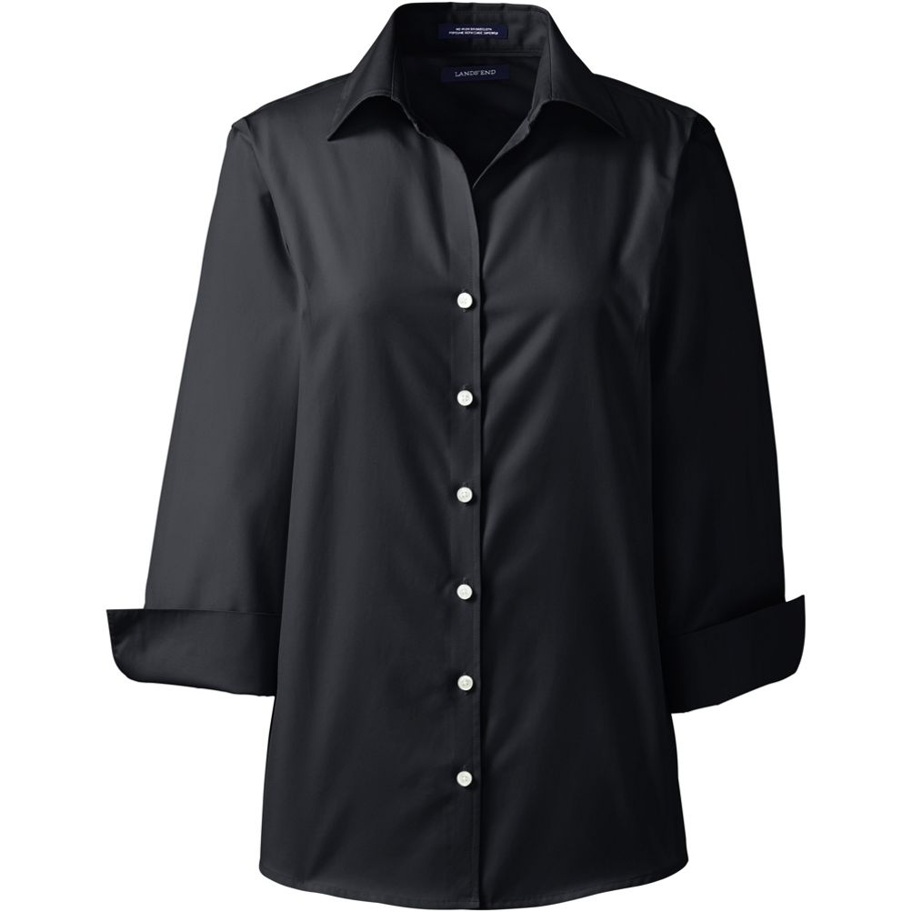 School Uniform Women's 3/4 Sleeve No Iron Broadcloth Shirt