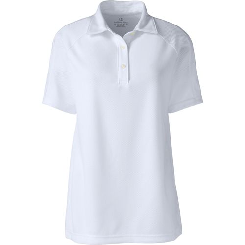 Women's Custom Embroidered Logo Short Sleeve Textured Active Polo Shirt