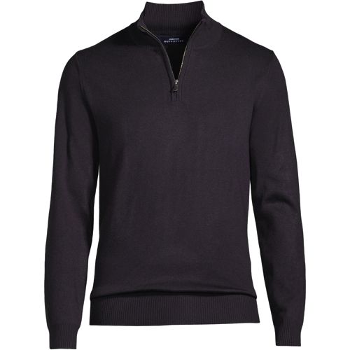 Men's Performance Quarter Zip Acrylic Mock Sweater