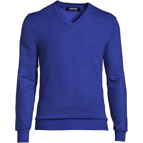 Men's Performance Long Sleeve Fine Gauge V-neck Sweater