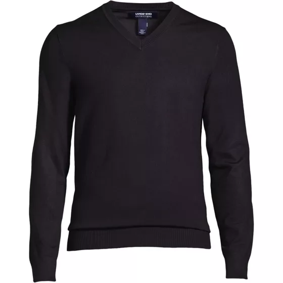 Mens Big and Tall Performance Long Sleeve Vneck Pullover Sweater - primary
