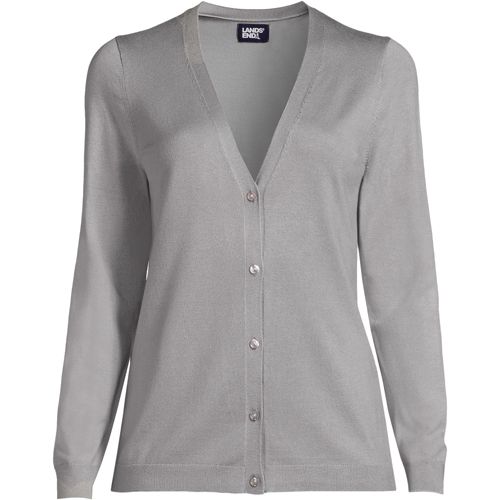 Women's Long Sleeve Performance Fine Gauge V-neck Button Front Cardigan Sweater