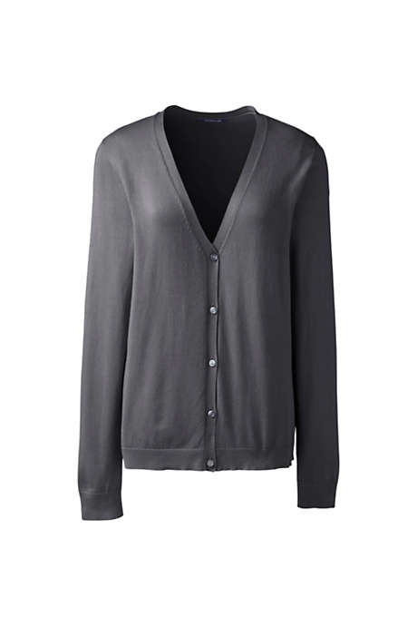 Women's Long Sleeve Performance Fine Gauge V-neck Button Front Cardigan Sweater