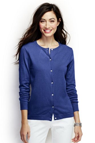 Women's Performance Crew Cardigan Sweater from Lands' End