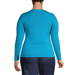 Women's Plus Size Performance Crew Cardigan Sweater, Back