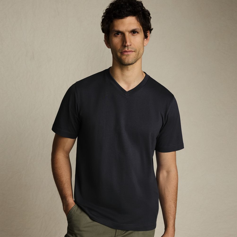 Men's Super-T Short Sleeve V-Neck T-Shirt | Lands' End