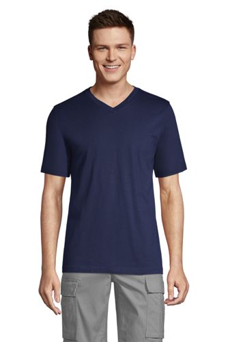 Sweatwater Mens Pure Colour Stylish V Neck Casual Short Sleeve T-Shirt Top Tee 