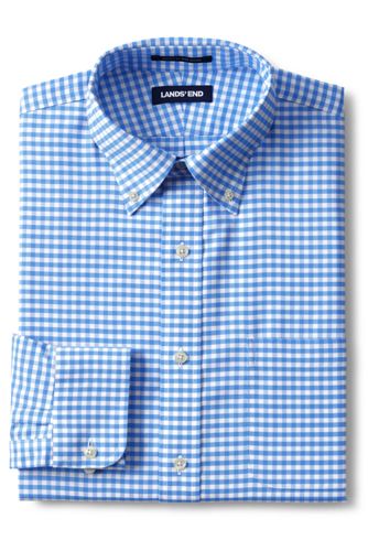 Men's Pattern No Iron Supima Oxford Dress Shirt from Lands' End