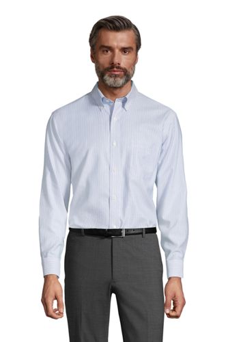 lands end mens white dress shirts