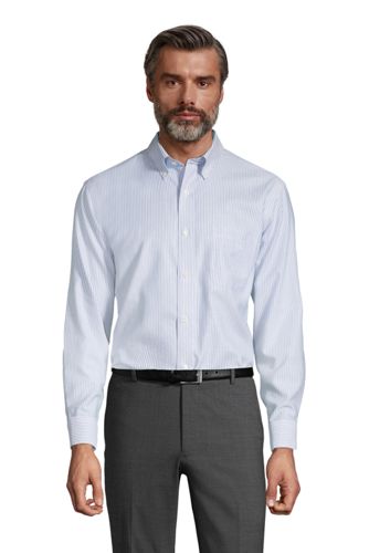 lands end mens white dress shirts